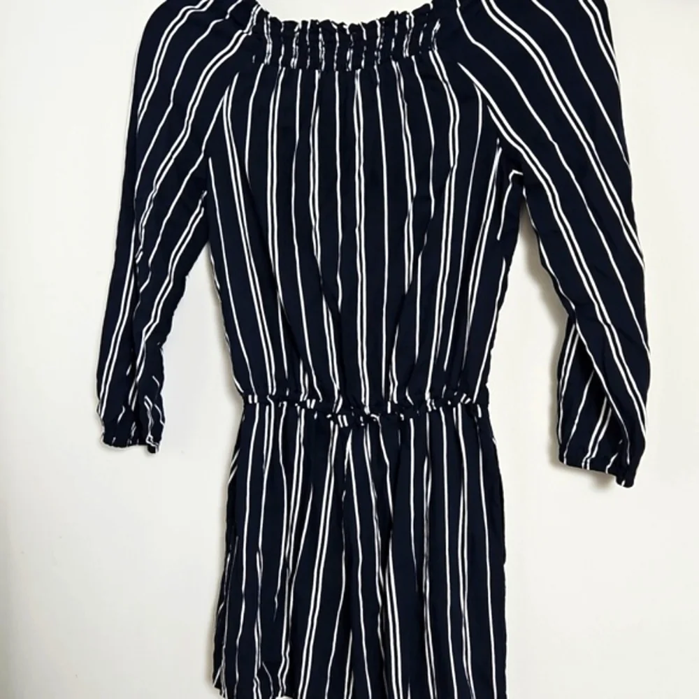 Abercrombie Kids Girls Navy Blue Striped Romper Size 14